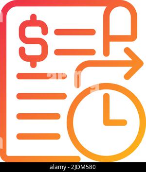 Standing order pixel perfect gradient linear vector icon Stock Vector