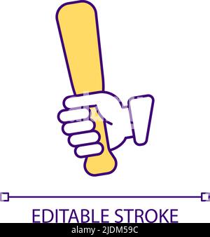 Physical violence RGB color icon Stock Vector