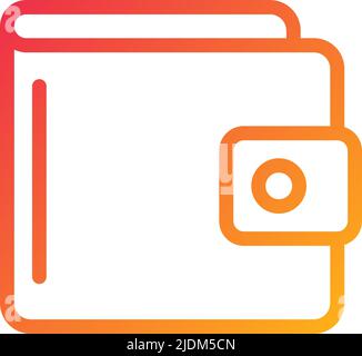 Purse pixel perfect gradient linear vector icon Stock Vector