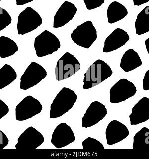 Handwritten doodles seamless pattern. Lines and shapes. Stock Vector