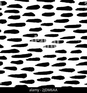 Handwritten doodles seamless pattern. Lines and shapes. Stock Vector