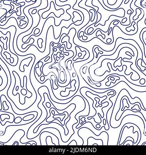 Tangled line seamless pattern. Handwritten doodles. Lines and shapes. Stock Vector