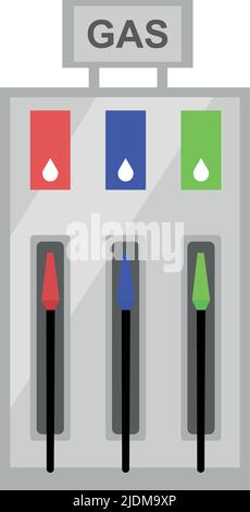 Filling station semi flat color vector object Stock Vector