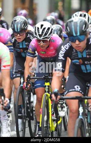 Anastasia Carbonari of Latvia of team Valcar Travel & Service in the 2022 RideLondon Classique Stock Photo