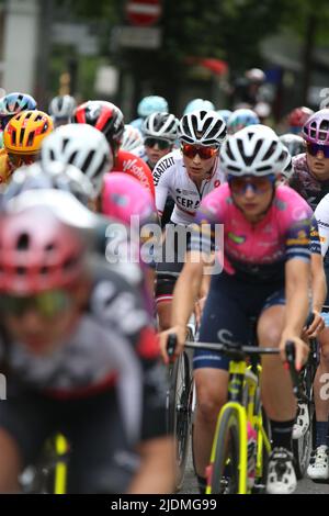 Kathrin Schweinberger of Austria of team Ceratizit WNT Pro Cycling in the 2022 RideLondon Classique Stock Photo