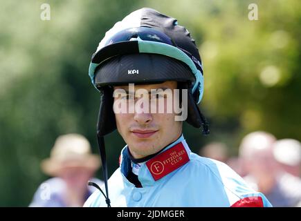 Luca Morgan ahead of the Cazoo Handicap Chase at Worcester racecourse. Picture date: Wednesday June 22, 2022. Stock Photo