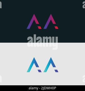 Alphabet letter icon logo AA Stock Vector