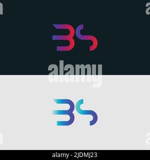 Alphabet letter icon logo BS Stock Vector