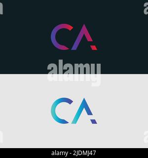 Alphabet letter icon logo CA Stock Vector