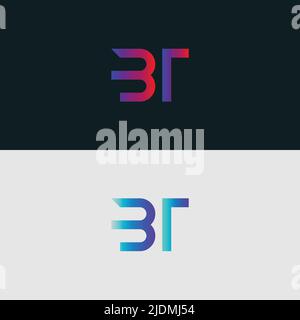 Alphabet letter icon logo BT Stock Vector
