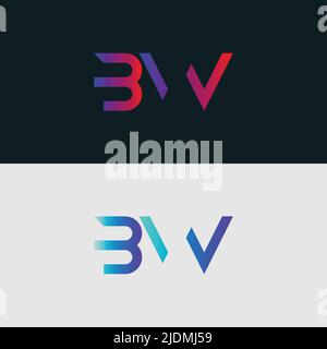 Alphabet letter icon logo BW Stock Vector