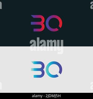 Alphabet letter icon logo BQ Stock Vector