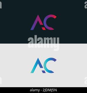 Alphabet letter icon logo AC Stock Vector