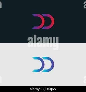 Alphabet letter icon logo DD Stock Vector