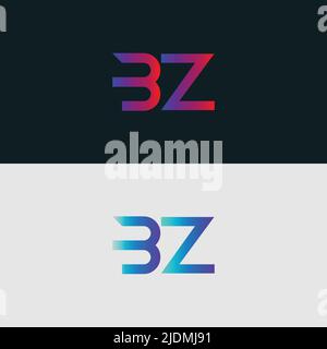 Alphabet letter icon logo BZ Stock Vector