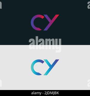 Alphabet letter icon logo CY Stock Vector