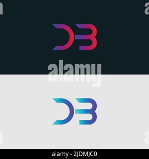 Alphabet letter icon logo DB Stock Vector