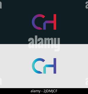 Alphabet letter icon logo CH Stock Vector