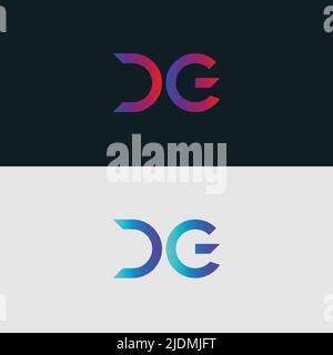 Alphabet letter icon logo DG Stock Vector