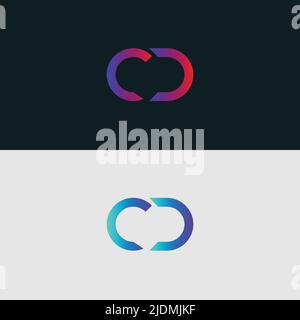 Alphabet letter icon logo CD Stock Vector
