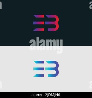 Alphabet letter icon logo EB Stock Vector