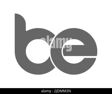 Circular combination of lowercase letters B and E. Design for a monogram, logo, emblem or sticker. Flat style Stock Vector