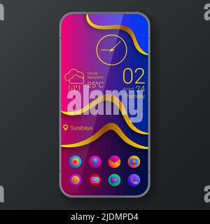 elegant home screen user interface Stock Vector Image & Art - Alamy