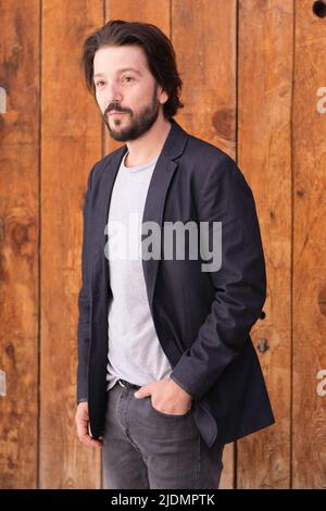 Mexican actor Diego Luna poses during the portrait session in Madrid. Stock Photo