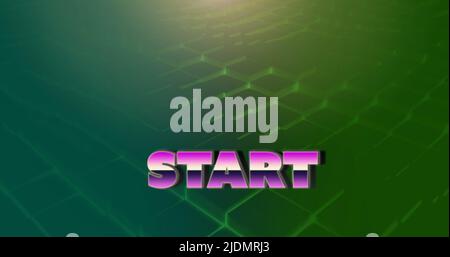 Start text and futuristic background Stock Photo
