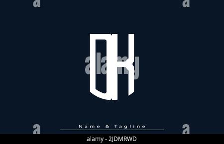 Alphabet letters Initials Monogram logo DK , KD Stock Vector