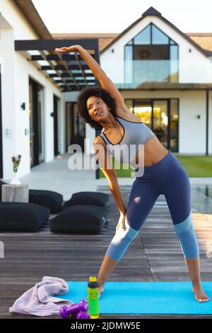 African Woman Doing Stretching Exercise Stock Photo Alamy