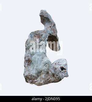 Stones isolated on white background. Rock include clipping path. Stock Photo