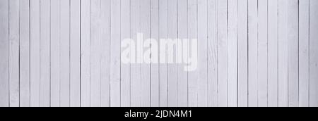Old white painted wooden panoramic background. Wooden wall surface Stock Photo