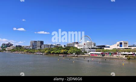 View to South Bank Parklands from Victoria Bridge. Brisbane-Queensland-Australia-015 Stock Photo