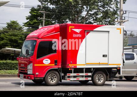 Chiangmai, Thailand - June 13 2022: Truck of Thailand Post. Photo at road no.121 about 8 km from downtown Chiangmai, thailand. Stock Photo