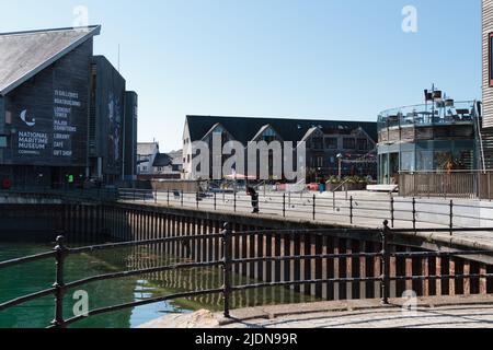 Views of the National Maritime Museum, Discovery Quay, Falmouth Stock Photo