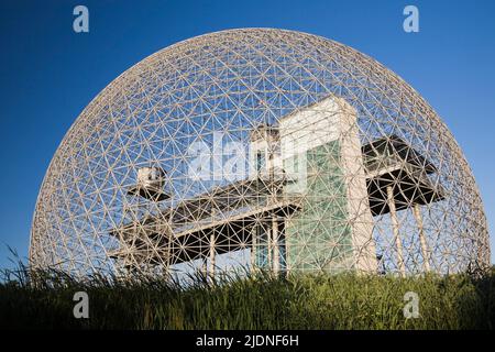 The Biosphere museum at Jean-Drapeau Park on Ile Sainte-Helene, Montreal, Quebec, Canada. Stock Photo