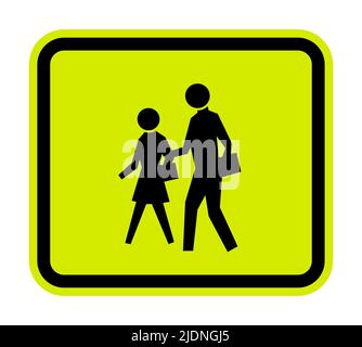 School Zone Symbol Sign Isolate on White Background,Vector Illustration Stock Vector