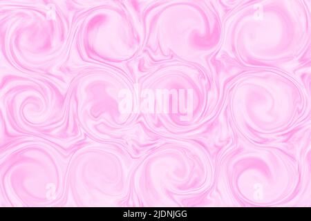 Creamy fluid texture, in pale pink swirls Stock Photo