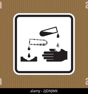 Hazardous substances signs icon flammable skull radioactive hazard corrosive Stock Vector