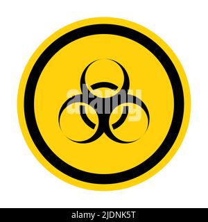 Beware Biological Hazard Symbol Isolate On White Background,Vector Illustration EPS.10 Stock Vector