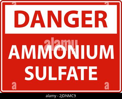 Danger Ammonium Sulfate Symbol Sign On White Background Stock Vector