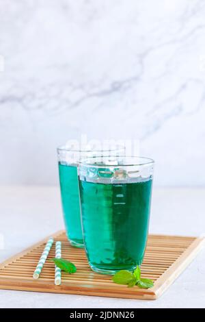 Diabolo menthe, french popular non-alcoholic summer cold drink Stock Photo