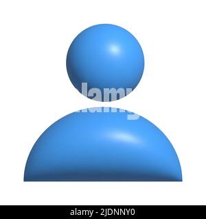 3d render profile human icon. Vector illustration Stock Vector