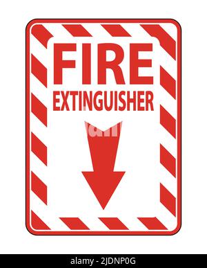Fire Extinguisher Sign on white background,Vector illustration Stock Vector