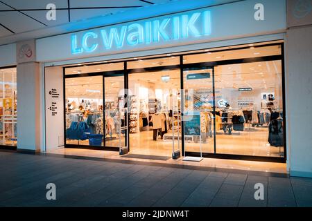 26 May 2022, Antalya, Turkey: LC Waikiki fashion and clothing store in Erasta Mall. Chain multinational business company Stock Photo