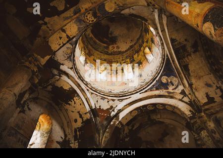 ANI, TURKEY - april 22nd, 2022: Frescoes of the Church of St Gregory of Tigran Honents in the ancient city Ani, Turkey Stock Photo