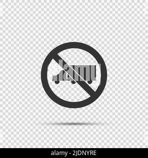 No Trucks Sign on transparent background,vector illustration Stock Vector