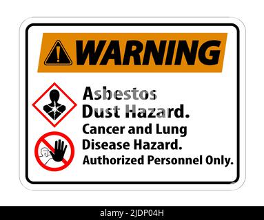 Warning Label Disease Hazard, Authorized Personnel Only Isolate on transparent Background,Vector Illustration Stock Vector