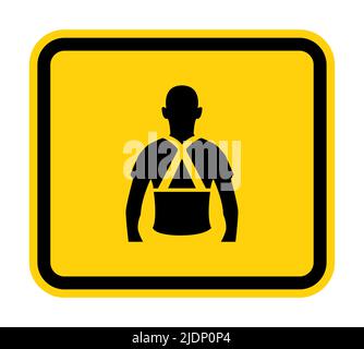 Wear Back Support Symbol Sign Isolate On White Background,Vector ...